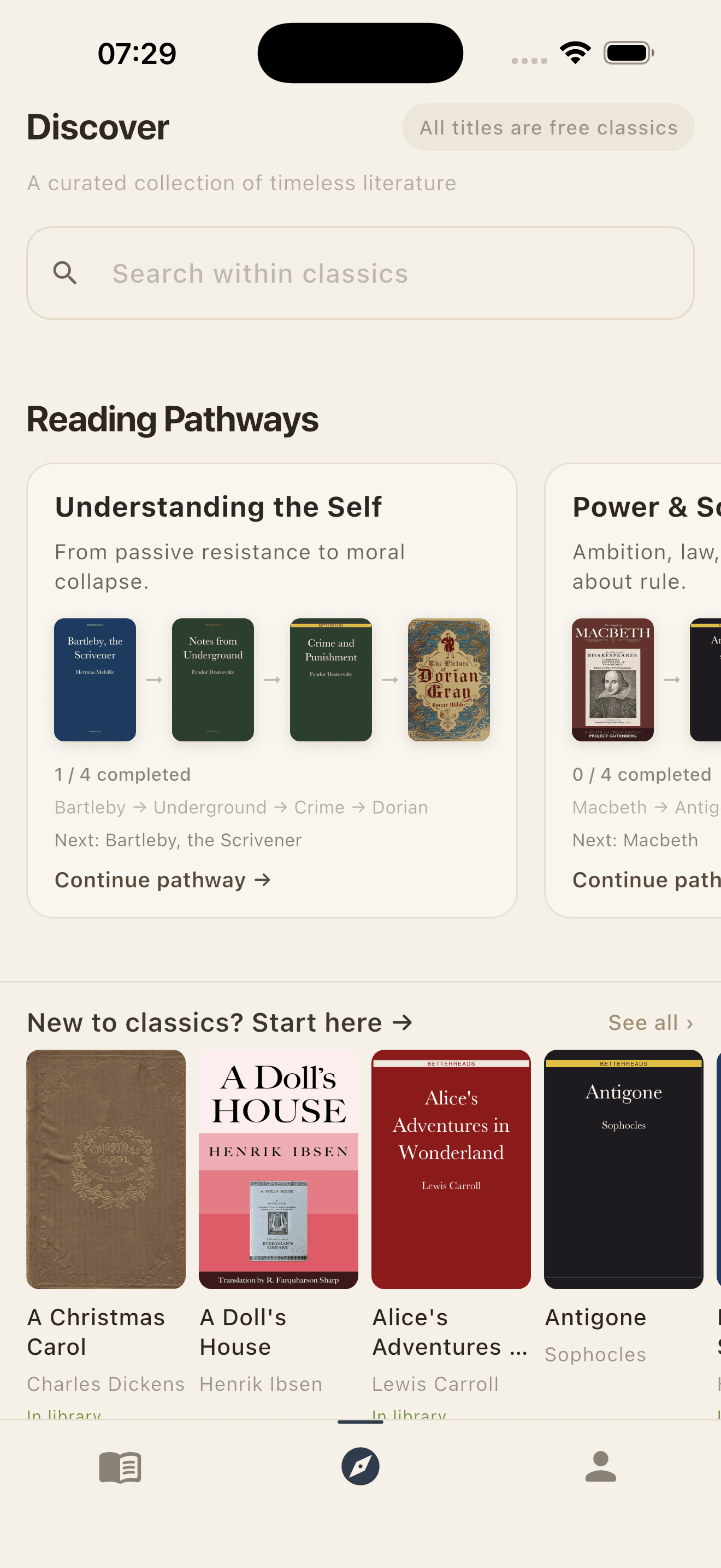 BetterReads discover and reading pathways